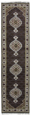 Persian Rug Hand Knotted Oriental Rug Very Fine Persian Silk Tabriz Runner Rug 2'8x11'10