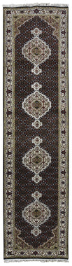 Persian Rug Hand Knotted Oriental Rug Very Fine Persian Silk Tabriz Runner Rug 2'8x11'10