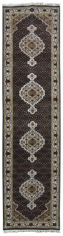 Persian Rug Hand Knotted Oriental Rug Very Fine Persian Silk Tabriz Runner Rug 2'8x11'10