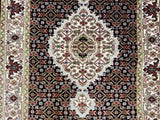 Persian Rug Hand Knotted Oriental Rug Very Fine Persian Silk Tabriz Runner Rug 2'8x11'10