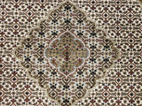 Persian Rug Hand Knotted Oriental Rug Very Fine Persian Silk Tabriz Square Area Rug 6'5x6'6
