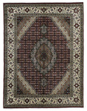 Persian Rug Hand Knotted Oriental Rug Very Fine Persian Tabriz with Silk Area Rug 5'1x6'6