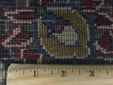 Persian Rug Hand Knotted Oriental Rug Very Fine Semi-Antique Kashan Persian Rug 9'9 x 13'