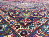 Persian Rug Hand Knotted Oriental Rug Very Fine Semi-Antique Kashan Persian Rug 9'9 x 13'