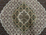 Persian Rug Hand Knotted Oriental Rug Very Fine Silk Mahi Tabriz Area Rug 9'x12'