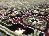 Persian Rug Hand Knotted Oriental Rug Very Fine Silk Mahi Tabriz Area Rug 9'x12'