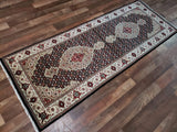 Persian Rug Hand Knotted Oriental Rug Very Fine Silk Tabriz Runner Rug 2'6 x 6'7