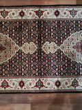 Persian Rug Hand Knotted Oriental Rug Very Fine Silk Tabriz Runner Rug 2'6 x 6'7