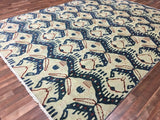 Turkey Hand Knotted Oriental Rug 9'x12' Modern Turkish Oushak Oriental Area Rug