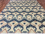 Turkey Hand Knotted Oriental Rug 9'x12' Modern Turkish Oushak Oriental Area Rug