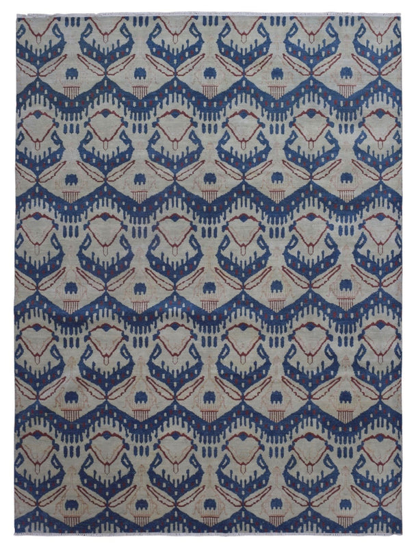 Turkey Hand Knotted Oriental Rug 9'x12' Modern Turkish Oushak Oriental Area Rug