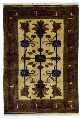 Brown Tribal Persian Earth Tone Square Scatter Rug, 20th Century For Sale  at 1stDibs