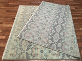 Turkey Hand Knotted Oriental Rug Rare Fine Modern Turkish Oushak Area Rug 6'1x9'2
