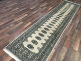 Uzbekistan Rug Hand Knotted Oriental Rug Fine Royal Bukhara Oriental Runner 2'10x10'