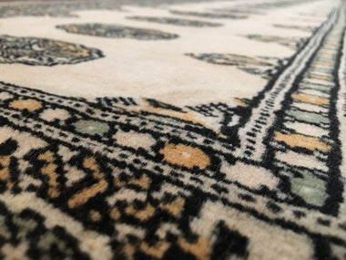 Uzbekistan Rug Hand Knotted Oriental Rug Fine Royal Bukhara Oriental Runner 2'7X10'