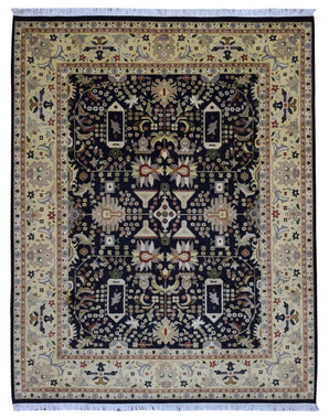 Uzbekistan Rug Hand Knotted Oriental Rug Fine Tabriz Oriental Rug 8'1x10'