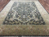 Uzbekistan Rug Hand Knotted Oriental Rug Large Very Fine Imperial Silk Tabriz Oriental Rug 9'x12'2