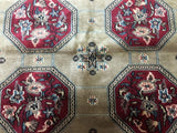 Uzbekistan Rug Hand Knotted Oriental Rug Royal Bukhara With Silk Oriental Rug 3'6X5'7