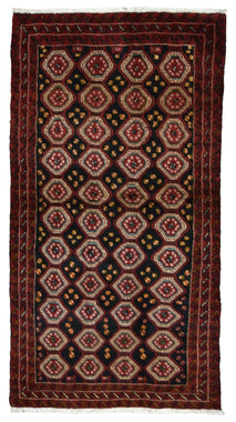 Uzbekistan Rug Hand Knotted Oriental Rug Semi Antique Persian Bukhara Rug 2'10X5'10