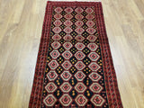 Uzbekistan Rug Hand Knotted Oriental Rug Semi Antique Persian Bukhara Rug 2'10X5'10