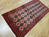 Uzbekistan Rug Hand Knotted Oriental Rug Semi Antique Persian Bukhara Rug 2'10X5'10