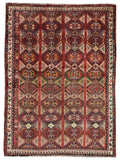 Uzbekistan Rug Hand Knotted Oriental Rug Semi Antique Persian Bukhara Rug 3'8X5'1