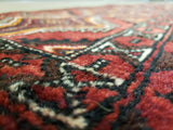 Uzbekistan Rug Hand Knotted Oriental Rug Semi Antique Persian Bukhara Runner 1'8X6'6