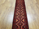 Uzbekistan Rug Hand Knotted Oriental Rug Semi Antique Persian Bukhara Runner 1'8X6'6