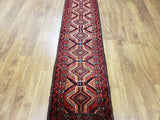 Uzbekistan Rug Hand Knotted Oriental Rug Semi Antique Persian Bukhara Runner 1'8X6'6