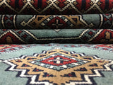 Uzbekistan Rug Hand Knotted Oriental Rug Semi-Antique Very Fine Karakul Wool Bukhara Oriental Rug 4’x6'4