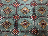 Uzbekistan Rug Hand Knotted Oriental Rug Semi-Antique Very Fine Karakul Wool Bukhara Oriental Rug 4’x6'4