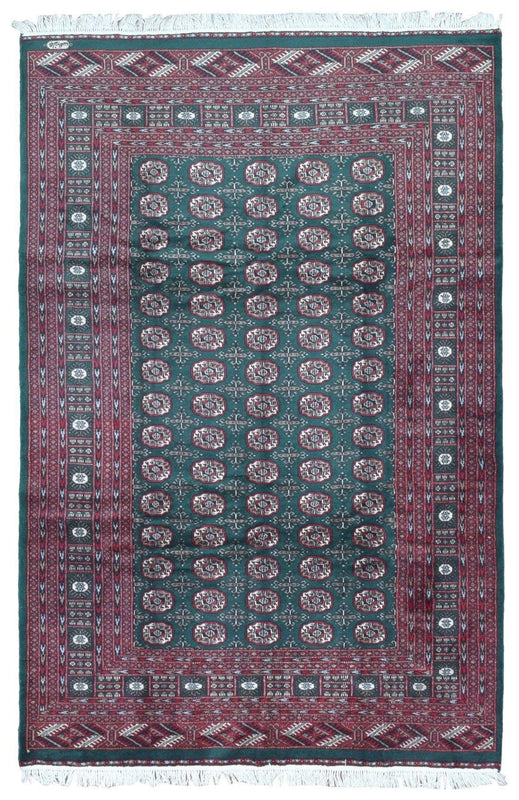 Uzbekistan Rug Hand Knotted Oriental Rug Signed Holiday Bukhara Oriental Rug 6'3 x 9'5