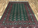 Uzbekistan Rug Hand Knotted Oriental Rug Signed Holiday Bukhara Oriental Rug 6'3 x 9'5