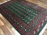 Uzbekistan Rug Hand Knotted Oriental Rug Signed Holiday Bukhara Oriental Rug 6'3 x 9'5