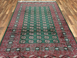 Uzbekistan Rug Hand Knotted Oriental Rug Signed Holiday Bukhara Oriental Rug 6'3 x 9'5