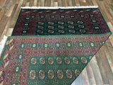 Uzbekistan Rug Hand Knotted Oriental Rug Signed Holiday Bukhara Oriental Rug 6'3 x 9'5