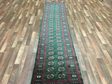 Uzbekistan Rug Hand Knotted Oriental Rug Signed Holiday Bukhara Oriental Runner 2'8 x 12'5