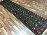 Uzbekistan Rug Hand Knotted Oriental Rug Signed Holiday Bukhara Oriental Runner 2'8 x 12'5