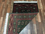 Uzbekistan Rug Hand Knotted Oriental Rug Small Signed Bukhara Oriental Rug 4'X6'