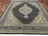 Uzbekistan Rug Hand Knotted Oriental Rug Very Fine Mahi Silk Tabriz Area Rug 8'x10'1