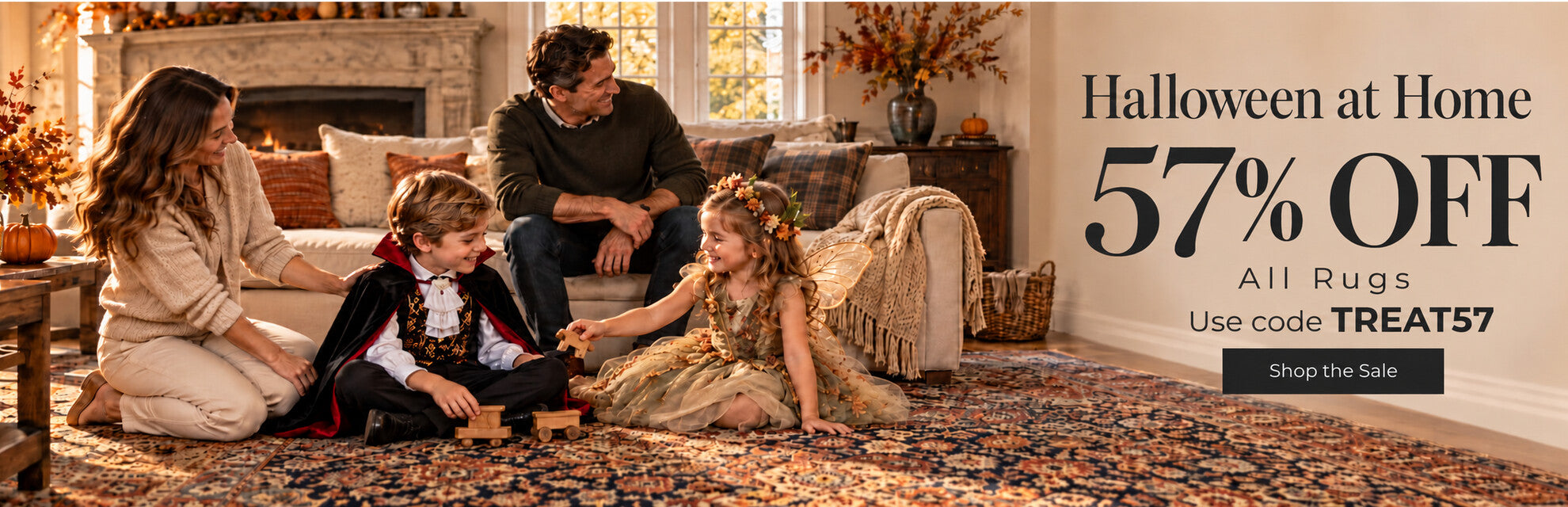 Halloween at Home: 57% off all rugs with code TREAT57